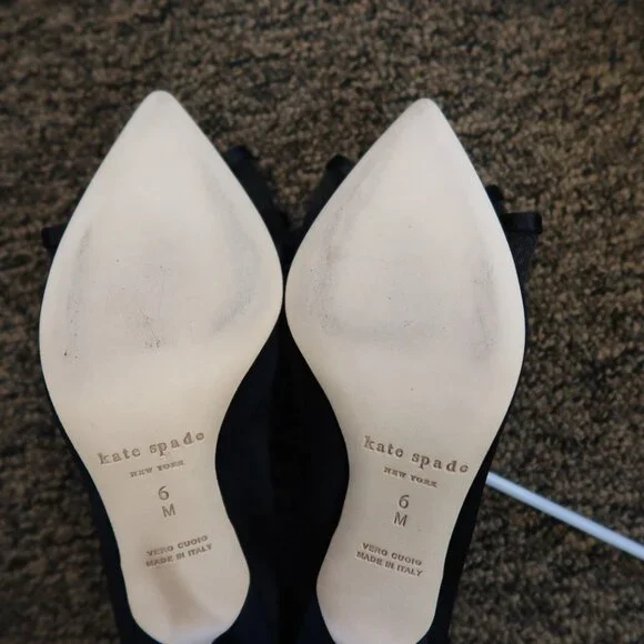 Kate Spade New York Womens Jackie Satin Bow Pointed Toe Pumps - Picture 8 of 8